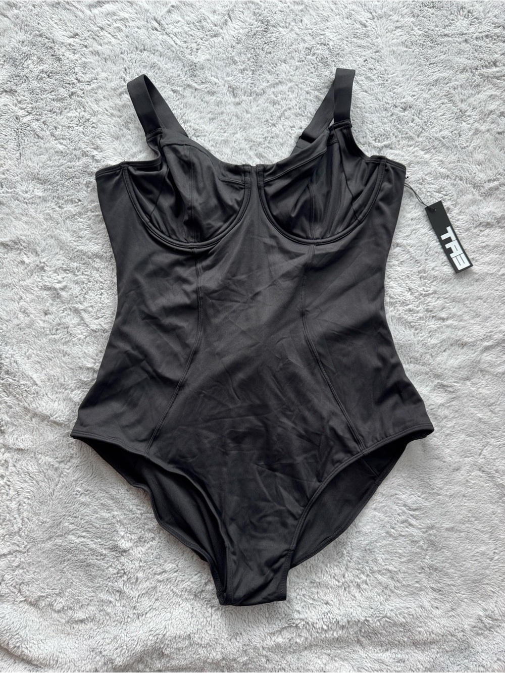 TA3 Lifty Snatched Waist Corset Swimsuit Black 2X Regular Long